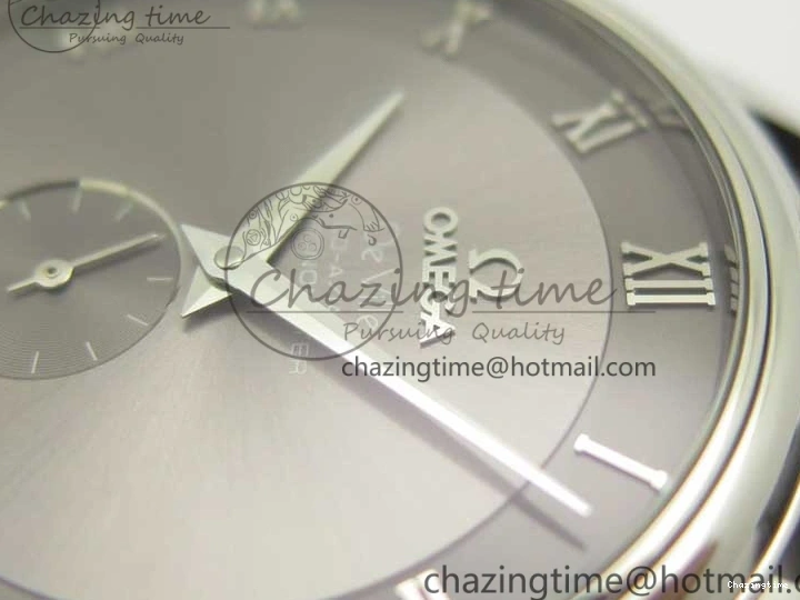 0329 Original De Ville Prestige Small Second TWF 1:1 Best Edition Gray Dial on Black Leather Strap MIYOTA 8036